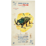 Buvard publicitaire. Margarine Pel'Or. Ceratorrhina Harrisi (Afrique).