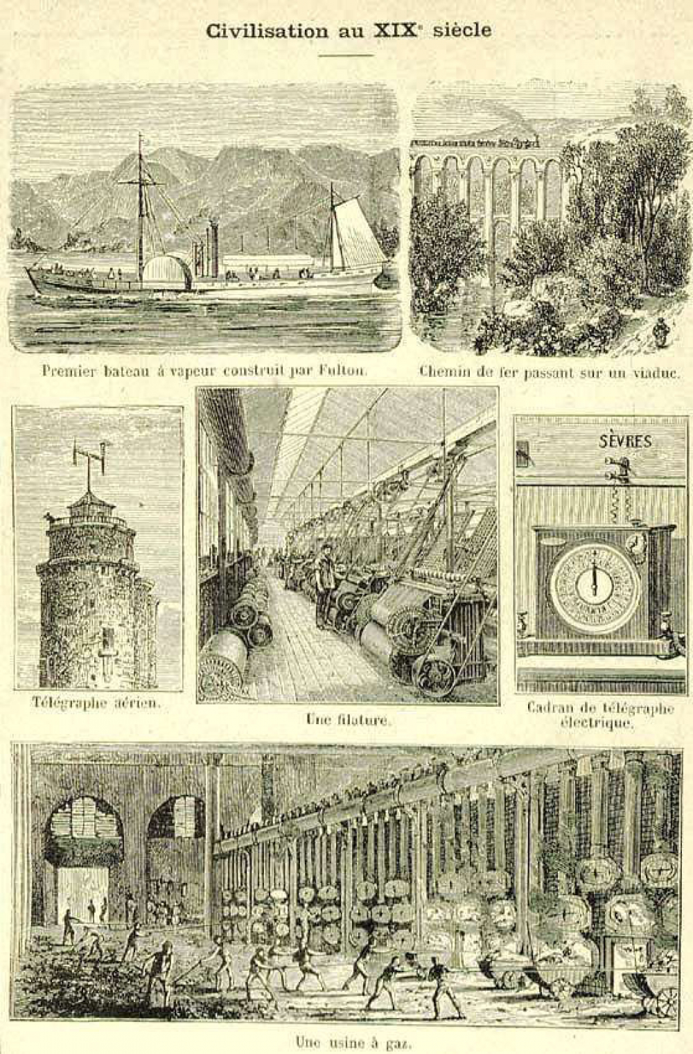 Histoire et civilisation de la France moderne et contemporaine. Cours moyen.