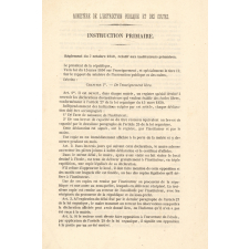 Instruction primaire. Règlement du 7 octobre 1850, relatif aux instituteurs primaires. Règlement du 30 décembre 1850, relatif aux pensionnats primaires.