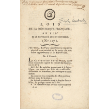 Lois de la République Française. N° 670 Lois portant établissement d'Ecoles centrales dans toute l'étendue de la République pour l'enseignement des sciences, des lettres et des arts.