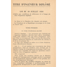 Programme relatif aux conditions de délivrance et à l'usage du titre d'Ingénieur Diplômé.