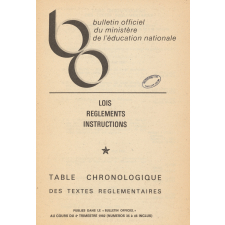 Bulletin Officiel du Ministère de l'Éducation Nationale. Table chronologique des textes réglementaires publiés au cours du 4e trimestre 1982 dans les fascicules N° 35 au N° 46 inclus