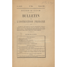 Bulletin de l'Instruction primaire. Eure-&-Loir. 13e année. N° 84. Février 1890