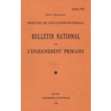 Bulletin National de l'Enseignement primaire. Janvier 1943.