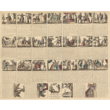 Grand Jeu des aventures de Don Quichotte avec figures coloriées.