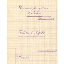 Problème d'Algèbre