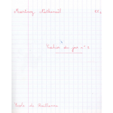 Cahier du jour n°3