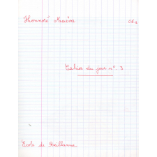 Cahier du jour n°3