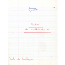 Cahier de mathématiques