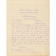 Cahier d'arithmétique