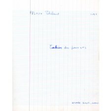 Cahier du jour n°3