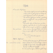 Cahier d'algèbre