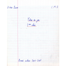 Cahier du jour 2ème cahier