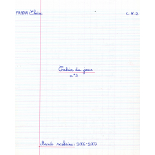 Cahier du jour n°3