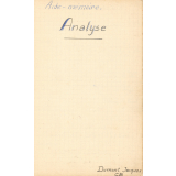 Aide-mémoire Analyse, Géométrie analytique