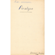 Aide-mémoire Analyse, Géométrie analytique
