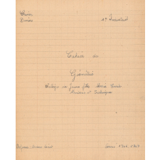 Cahier de Géométrie
