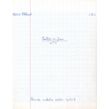 Cahier du jour n°3