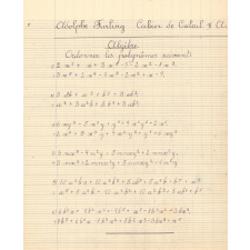 Cahier de calcul