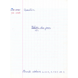 Cahier du jour n°1