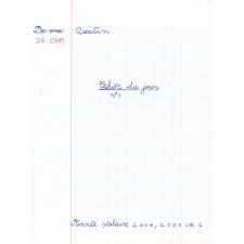 Cahier du jour n°1
