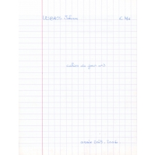 Cahier du jour n°3