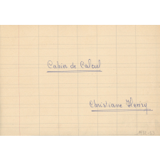 Cahier de calcul