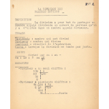 Fiches de préparation de cours.