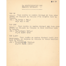 Fiches de préparation de cours.