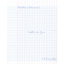 Cahier du jour