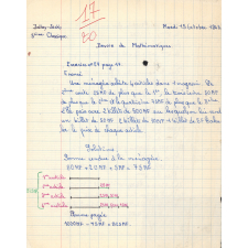 Devoir de mathématiques