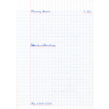 Cahier de mathématiques