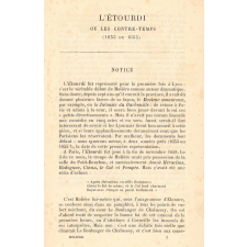 Théâtre choisi de Molière. L'Avare. Le Bourgeois gentilhomme. Les Précieuses ridicules. Les Femmes savantes. Le Misanthrope. Le Tartuffe. 