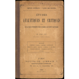 Études analytiques et critiques sur les auteurs prescrits pour l'examen du brevet supérieur.