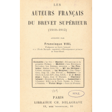 Les auteurs français du brevet supérieur (1910-1912).