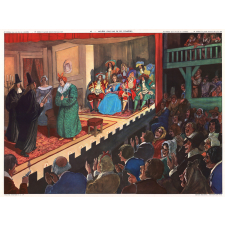 Tableau mural. 39 : Colbert, le grand ministre de Louis XIV. 40 : Molière joue une de ses comédies.