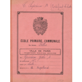 Cahier de classe / Ecole de Jeunes Filles, 3 rue Gustave-Zédé Paris 16e.