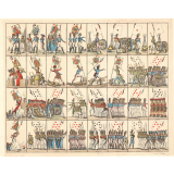 Cartes à jouer : costumes de soldats. 