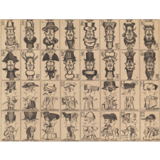 Cartes à jouer caricaturées. 