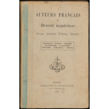 Les auteurs français du brevet supérieur pour la période triennale 1903 - 1905.