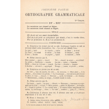 Cours d'orthographe. Cours élémentaire. Cours moyen (1re année).