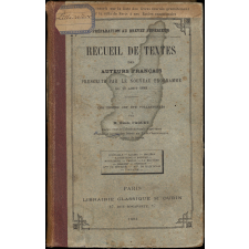 Recueil de textes des auteurs français prescrits par le nouveau programme du 11 août 1884.