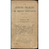 Les auteurs français du brevet supérieur (1910-1912).
