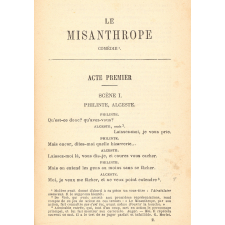 Le Misanthrope. Comédie. 