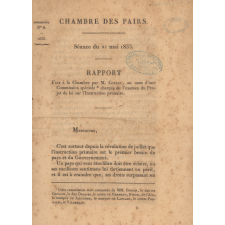 Rapport à la Chambre des Pairs.