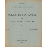 Bulletin National de l'Enseignement primaire. N° 8. Octobre 1943.