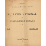 Bulletin National de l'Enseignement primaire. N° 10. Décembre 1943.