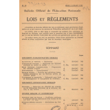 Bulletin Officiel de l'Education Nationale. Lois et Règlements. N° 22, jeudi 3 juillet 1947.