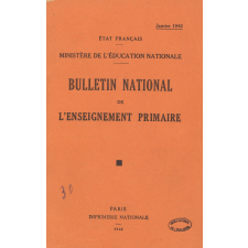 Bulletin National de l'enseignement primaire. Janvier 1943.