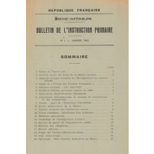 Bulletin de l'Instruction Primaire. Seine-Inférieure. N°1. Janvier 1945.